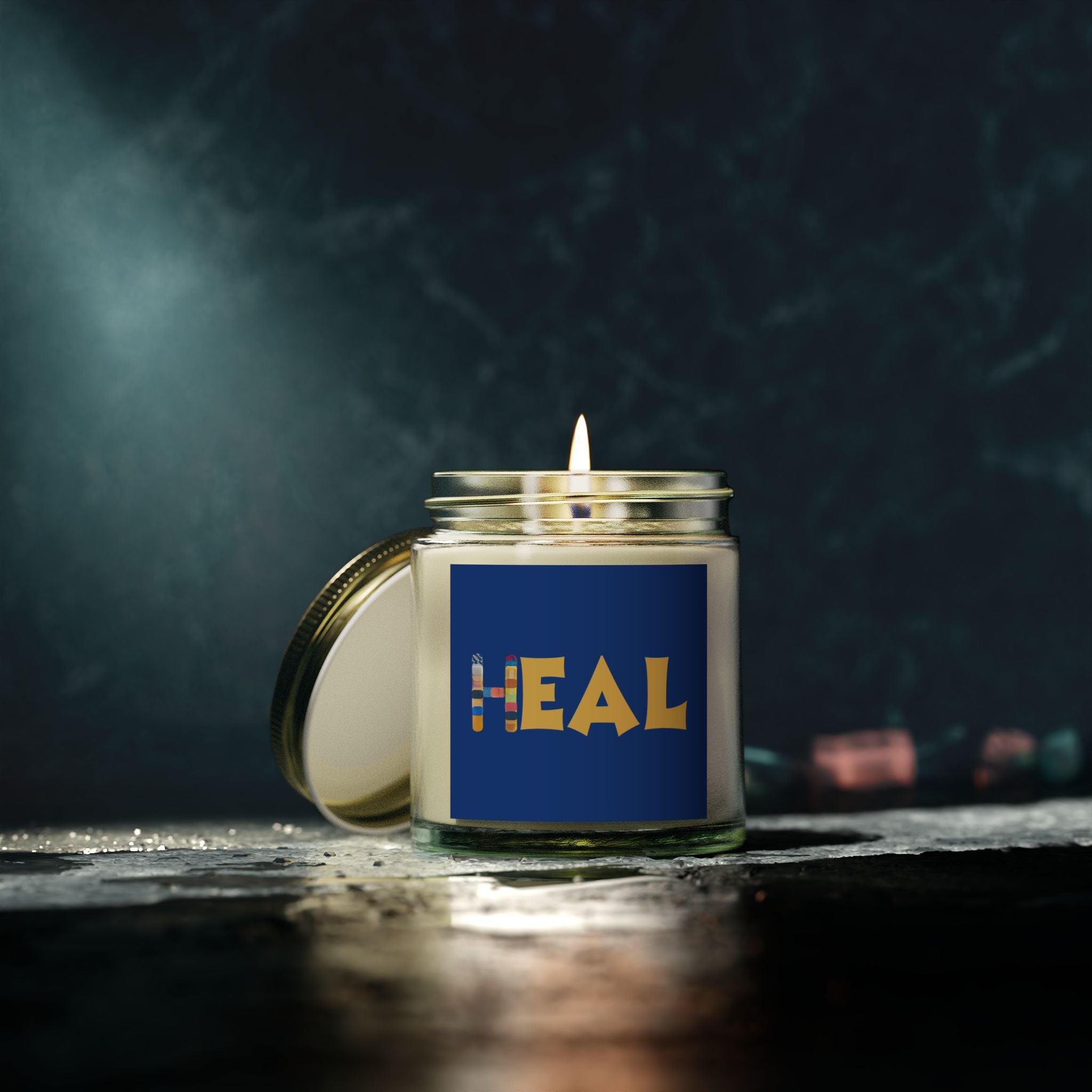 HEAL Collection Scented Candle | Coconut Apricot Wax | Relaxation Gift, Wellness Decoration, Self-Care Essential, Aromatherapy Treat