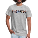 HUMEN Collage Logo Designer Tee - heather gray