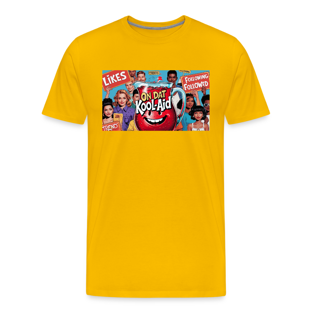 "On Dat Kool-Aid" Premium T-Shirt; Sip the Truth—Not the Hype - sun yellow