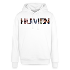 HUMEN Collage Logo – Designer Hoodie - white