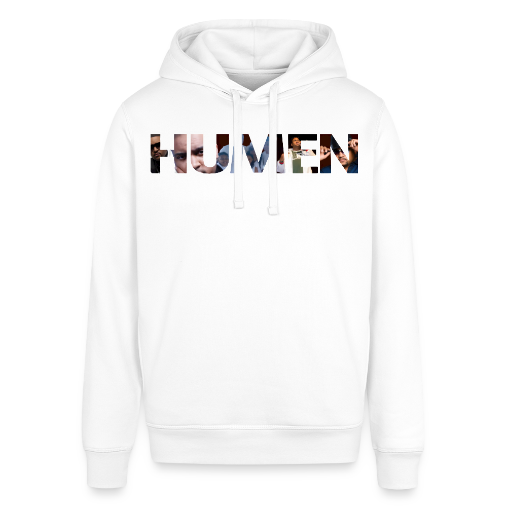HUMEN Collage Logo – Designer Hoodie - white
