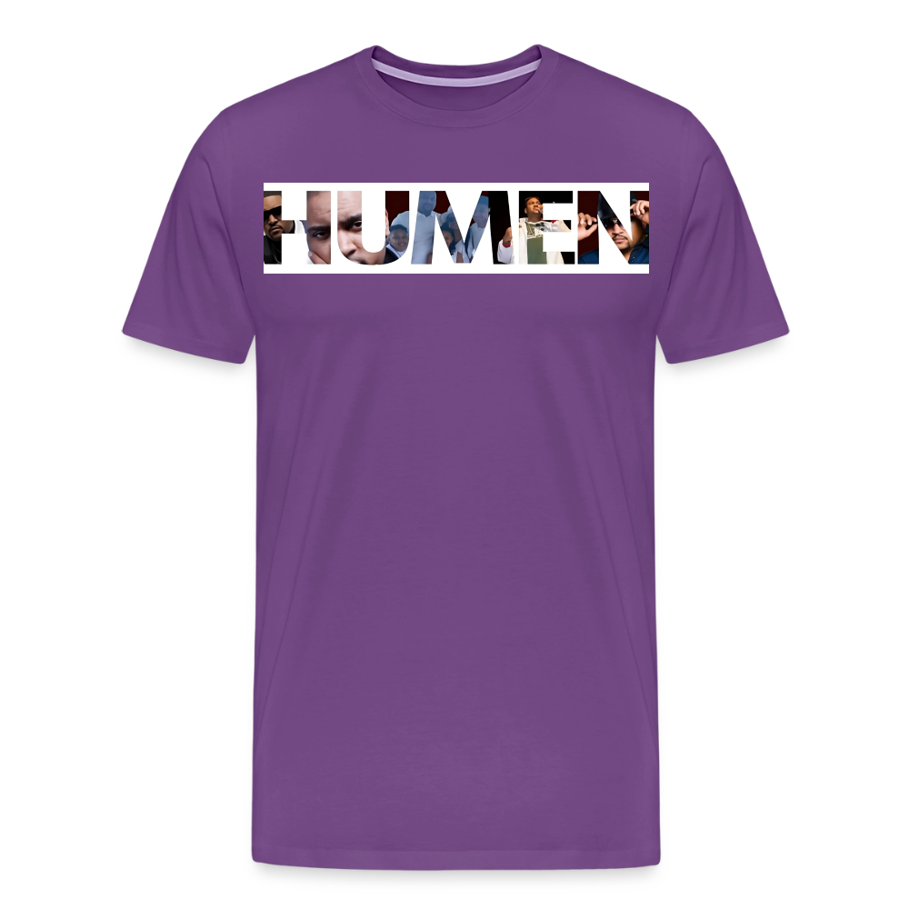 HUMEN Collage Logo Designer Tee - purple