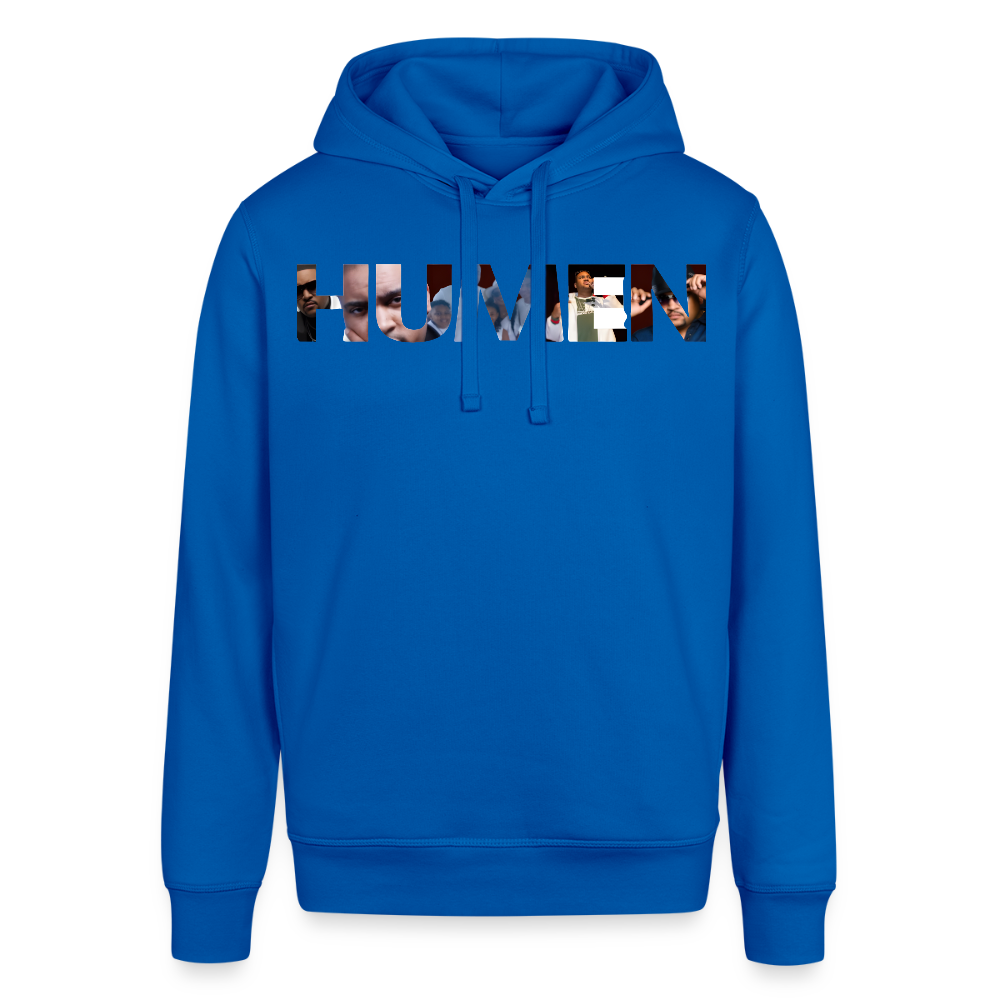 HUMEN Collage Logo – Designer Hoodie - royal blue