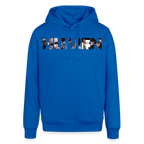 HUMEN Collage Logo – Designer Hoodie - royal blue