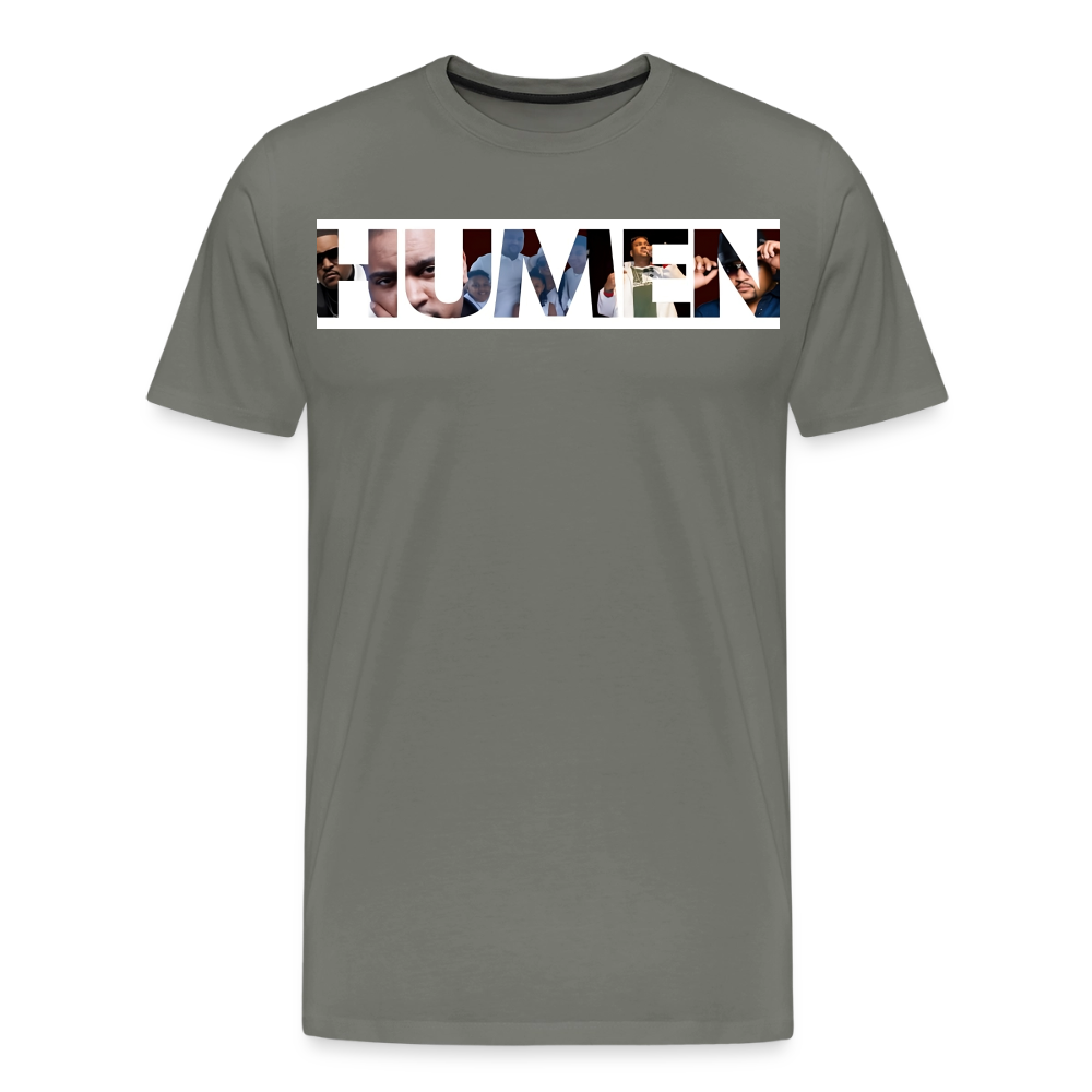 HUMEN Collage Logo Designer Tee - asphalt gray