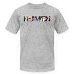 HUMEN Collage Logo Designer Tee - heather gray