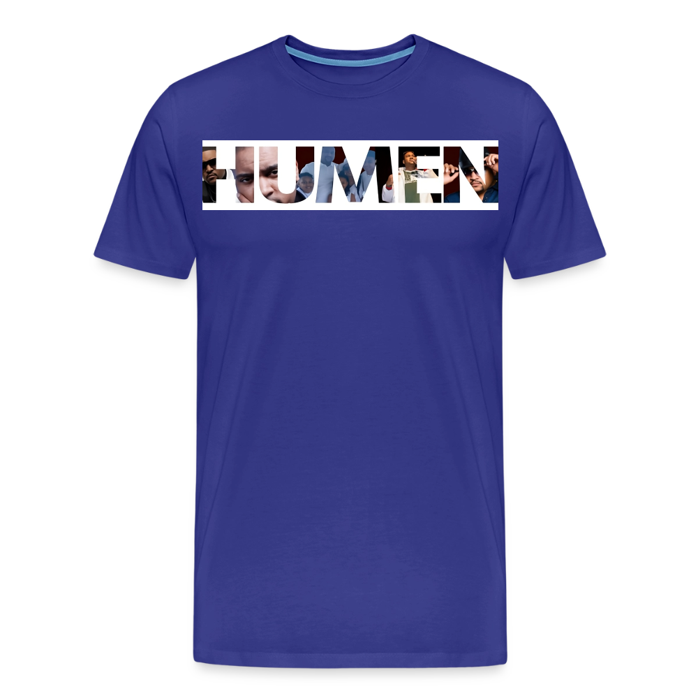 HUMEN Collage Logo Designer Tee - royal blue