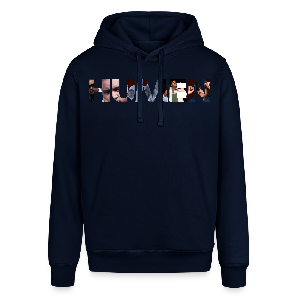 HUMEN Collage Logo – Designer Hoodie - french navy