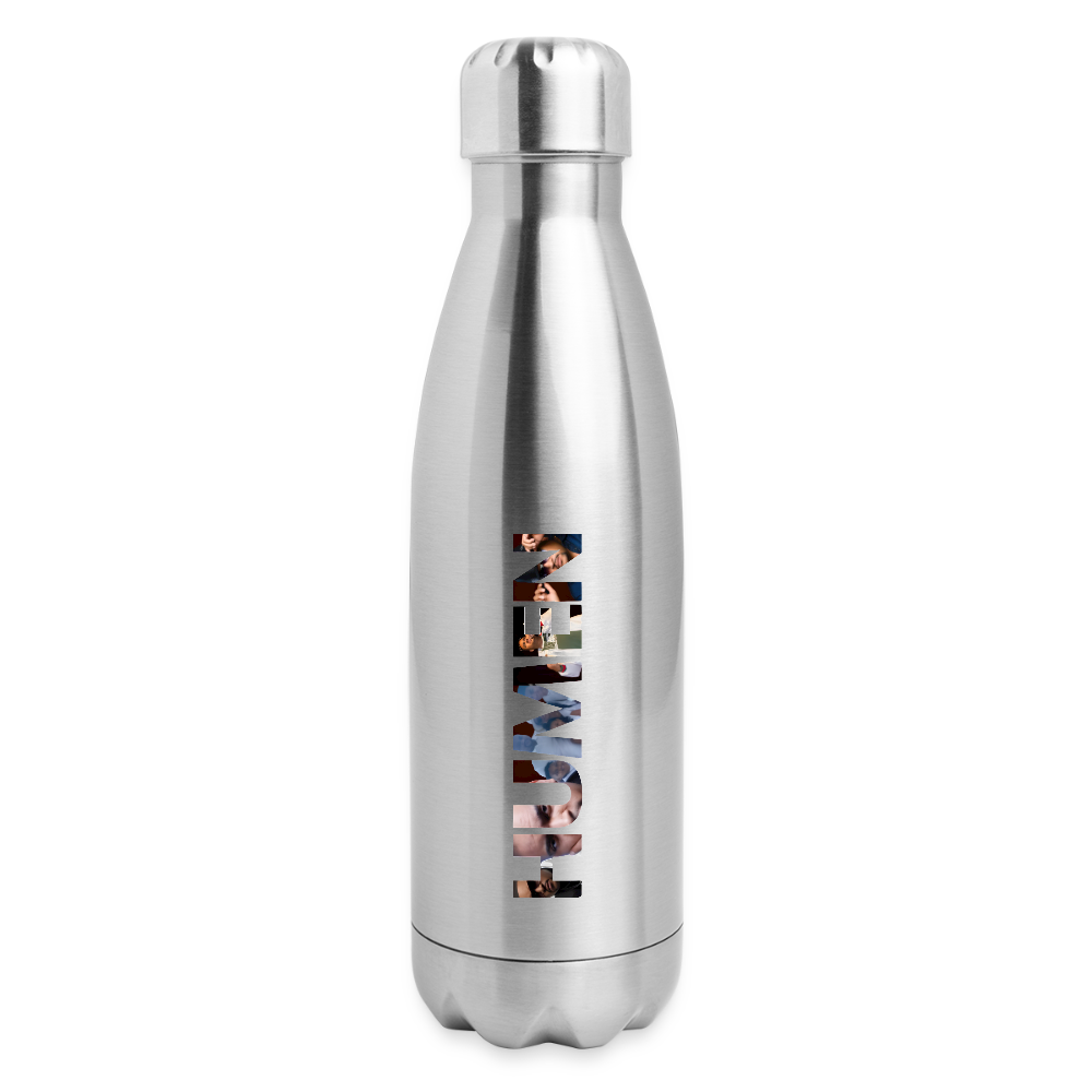 The iconic "HUMEN" logo Insulated Stainless Steel Water Bottle - silver