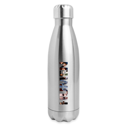 The iconic "HUMEN" logo Insulated Stainless Steel Water Bottle - silver