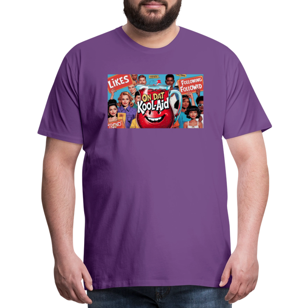 "On Dat Kool-Aid" Premium T-Shirt; Sip the Truth—Not the Hype - purple