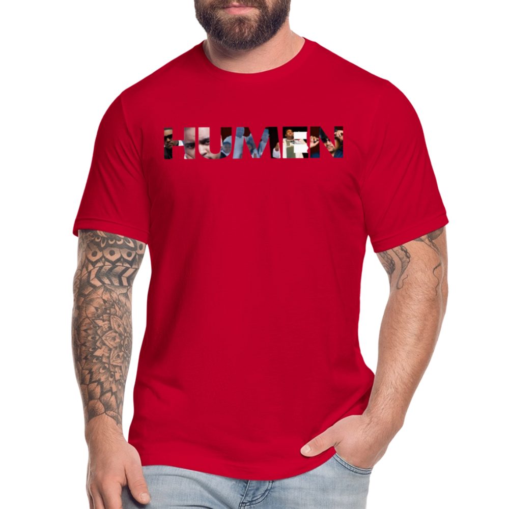 HUMEN Collage Logo Designer Tee - red