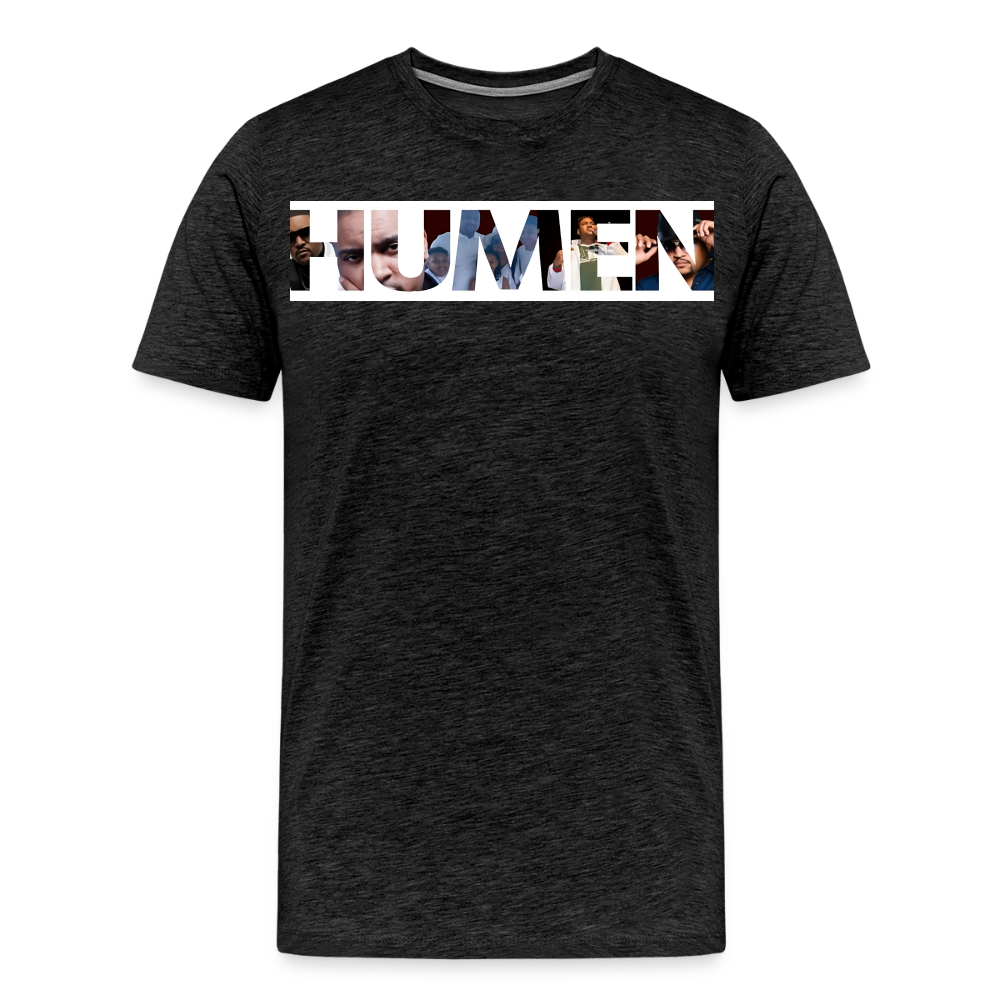 HUMEN Collage Logo Designer Tee - charcoal grey