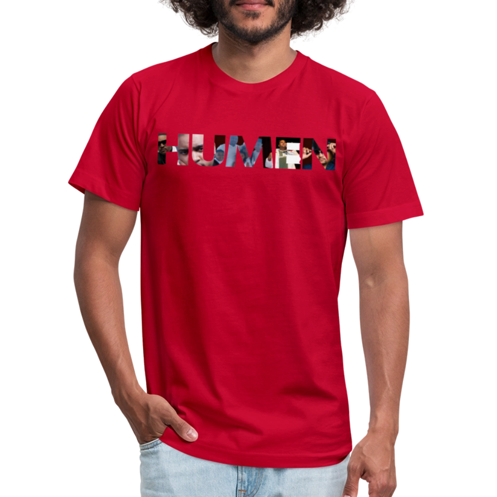 HUMEN Collage Logo Designer Tee - red