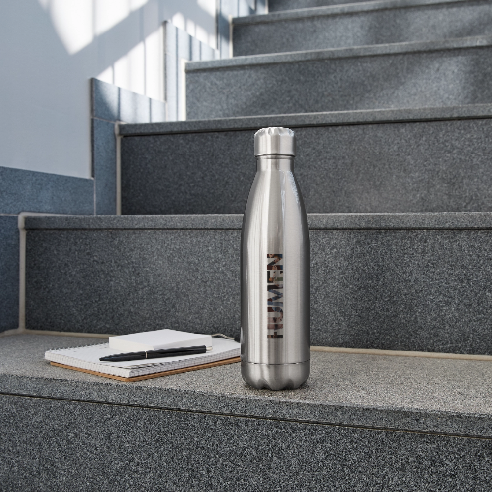 The iconic "HUMEN" logo Insulated Stainless Steel Water Bottle - silver