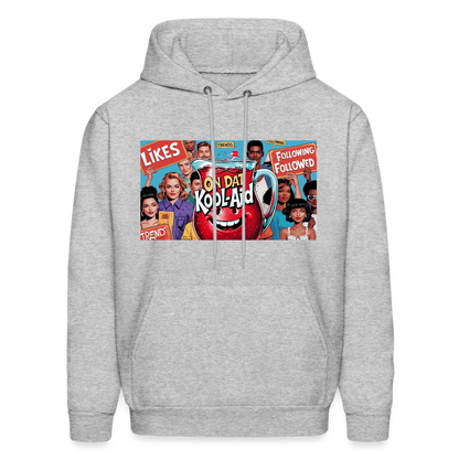 On Dat Kool-Aid Designer Hoodie, Sip the Truth—Not the Hype - heather gray