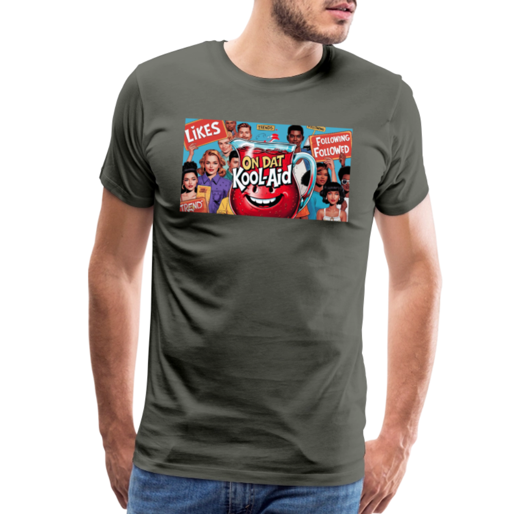 "On Dat Kool-Aid" Premium T-Shirt; Sip the Truth—Not the Hype - asphalt gray
