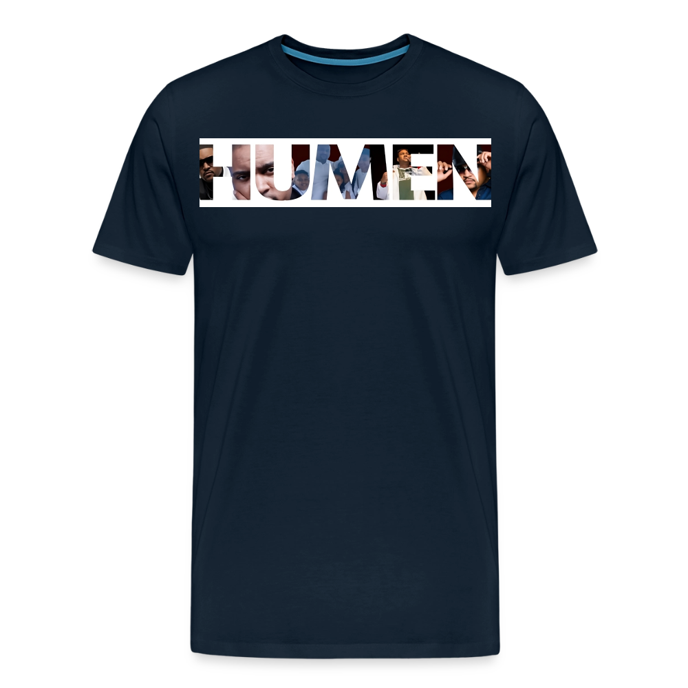 HUMEN Collage Logo Designer Tee - deep navy
