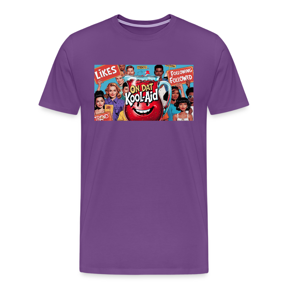 "On Dat Kool-Aid" Premium T-Shirt; Sip the Truth—Not the Hype - purple