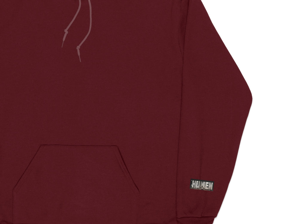 Maroon Hoodie with Front Pocket and Drawstring