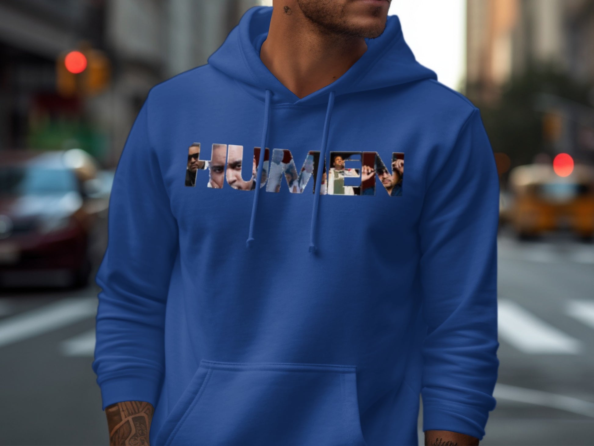 Stylish Human Hoodie with Unique Graphic Design